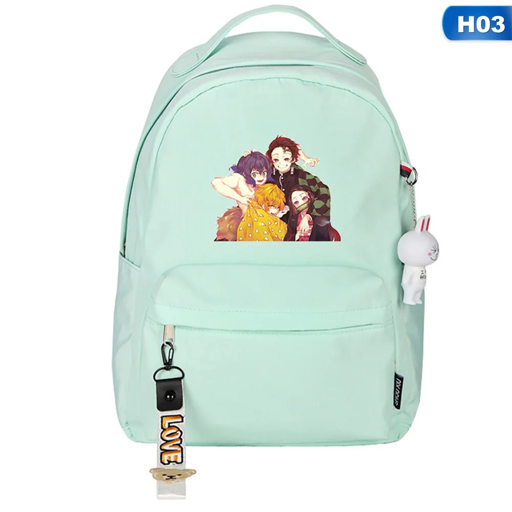 Аниме демон убийца Kimetsu no Yaiba рюкзак сумки школьный рюкзак плечи посылка портфель студенческие рюкзаки повседневные