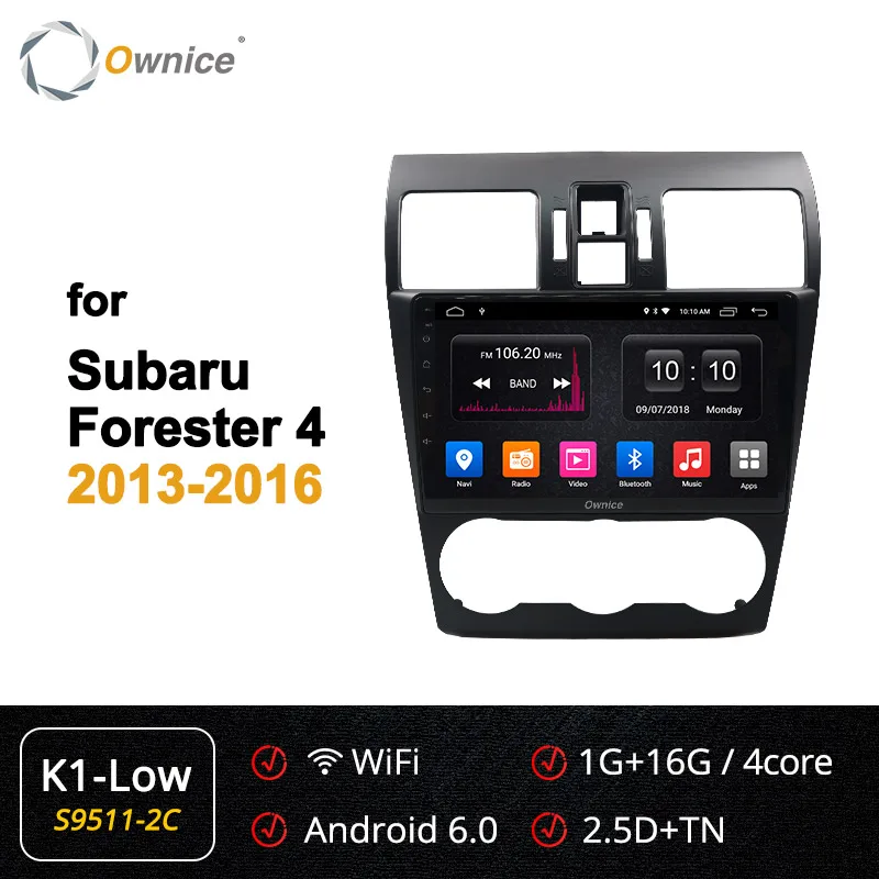 Ownice K1 K2 K3 K5 K6 Octa 8 ядерный автомобильный dvd-плеер Радио Стерео Android 8,1 360 панорама DSP 4G LTE gps для Forester - Цвет: S9511-2 K1 LOW
