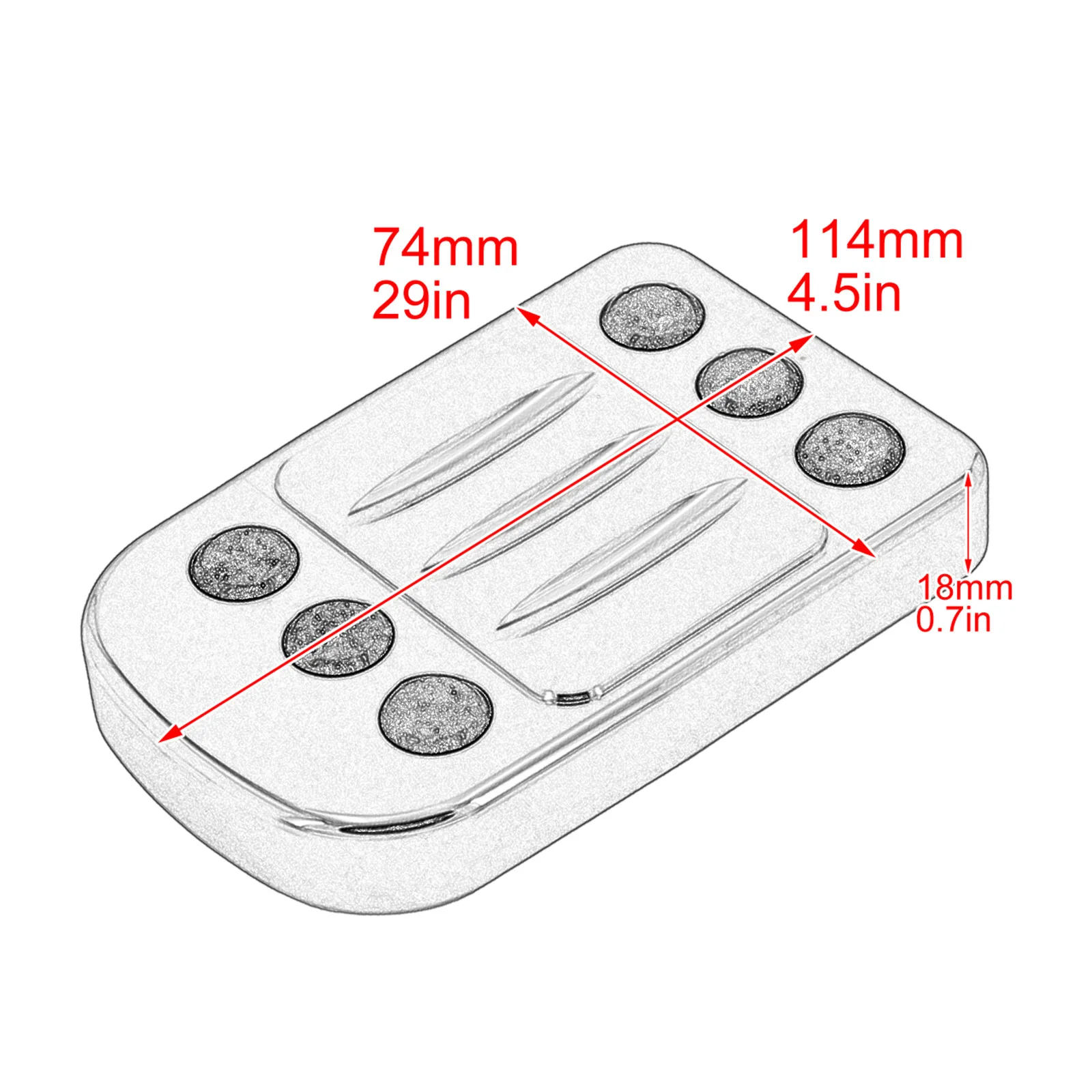 pedal almofada capa para harley dyna glide rua flhx flhr