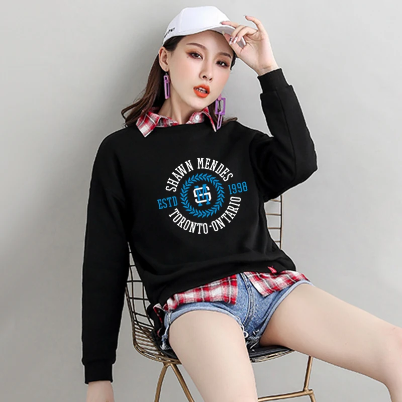 Shawn свитшоты с мендесом для женщин kpop harajuku женская одежда черные толстовки Эстетическая мода дизайн весна осень одежда
