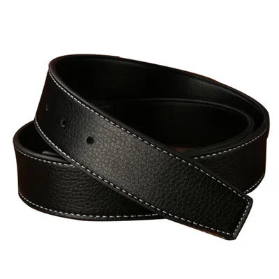 Мужской кожный H-buckle ремень в форме гладкой пряжки тела без Пряжка Pu воловья кожа тело подходит для гладкой пряжки