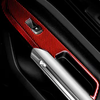 

4Pcs Cover Trim Red Carbon Fiber Sticker 2015-2019 Smart Design Accessories