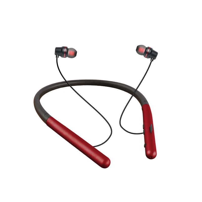 Новые T25 Bluetooth наушники беспроводные магнитные шейные наушники громкой связи спортивные стерео наушники для samsung Xiaomi с микрофоном - Цвет: Красный