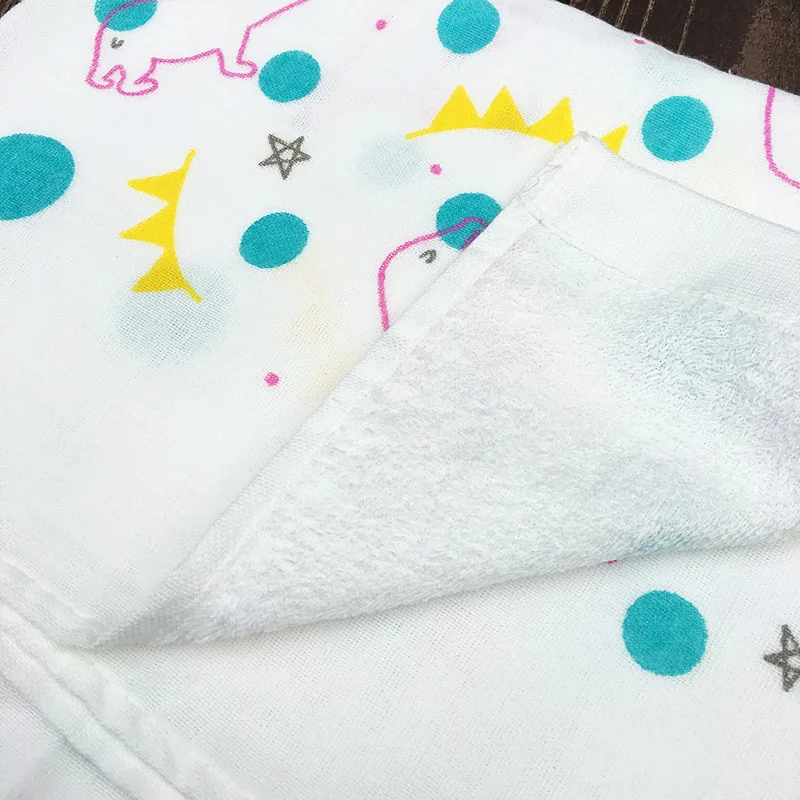 Детское Марлевое банное полотенце из чистого хлопка, Марлевое детское одеяло с рисунком, мягкое детское полотенце без формальдегида