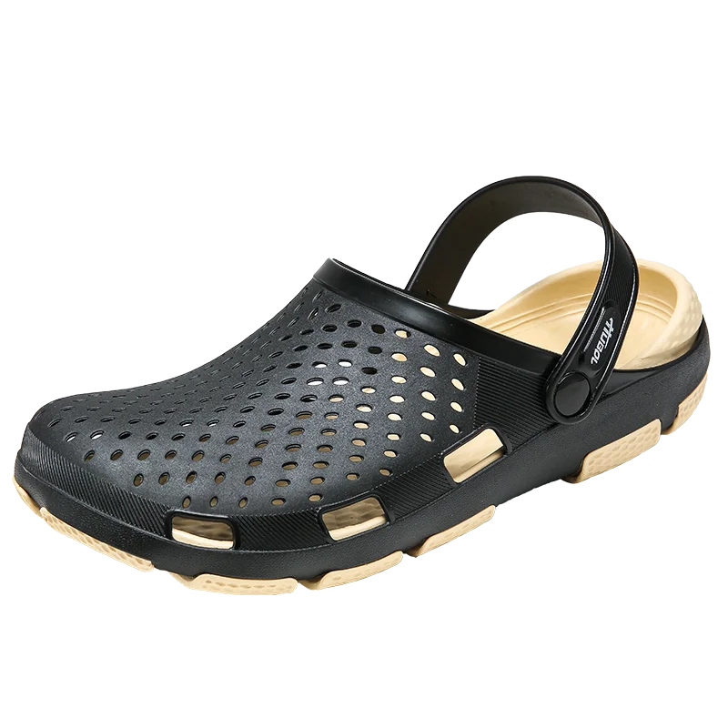 

2020 Men sandals Crocks summer hole shoes slippers women and men crocodile bottom wooden croces Beach sports garden shoes