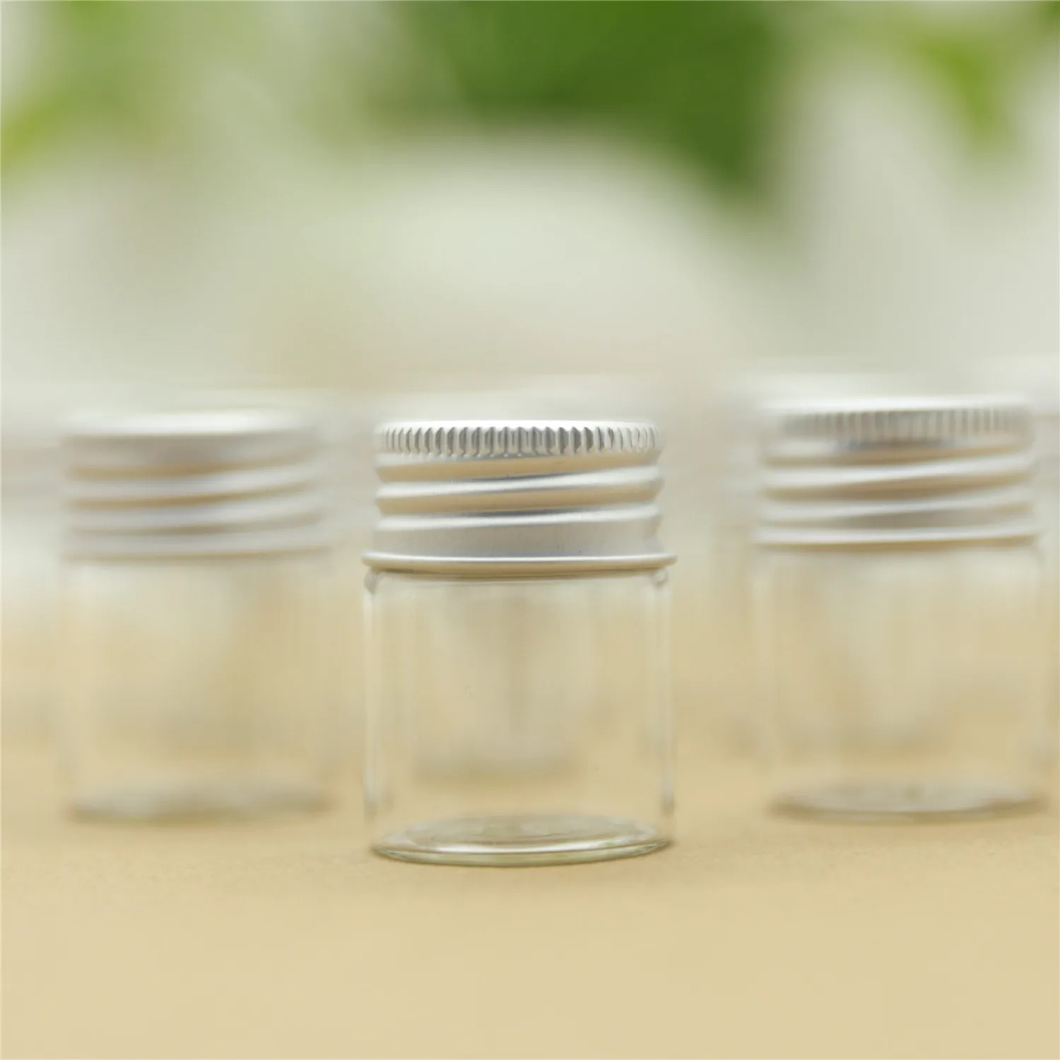 12 Pieces 30*40mm 15ml Small Glass Bottle Aluminum Caps Test Tube