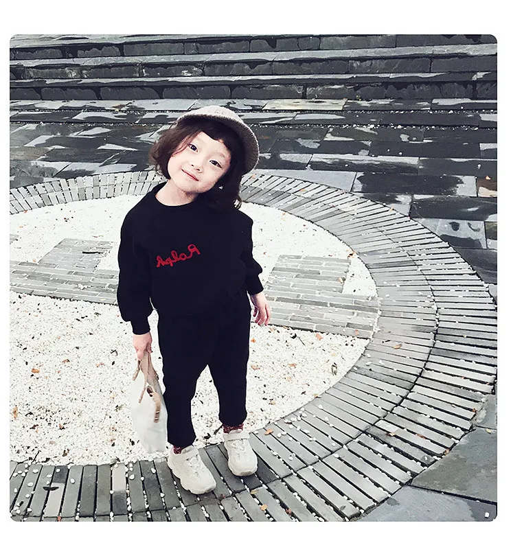 Tanie Mihkalev dzieci jesień zima ubrania zestaw zagęścić topy + spodnie 2pecs dziewczyny polar odzież dla dzieci zestawy dla dzieci dziewczyna dres stroje