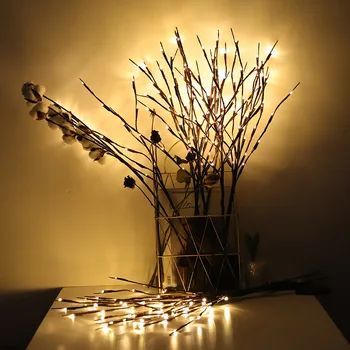 Nieuwjaar Fairy Light String 20 Led Simulatie Wilg Tak Kerst Guirlande Verlichting Xmas Kerst Decoraties Voor Huis