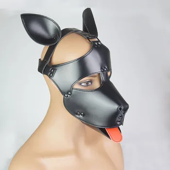 Bdsm Mask With Gag,Gear Bondage,Role Play Hood Padded Blindfold,Sex Toys For Couples,Head Harness SM Products 4