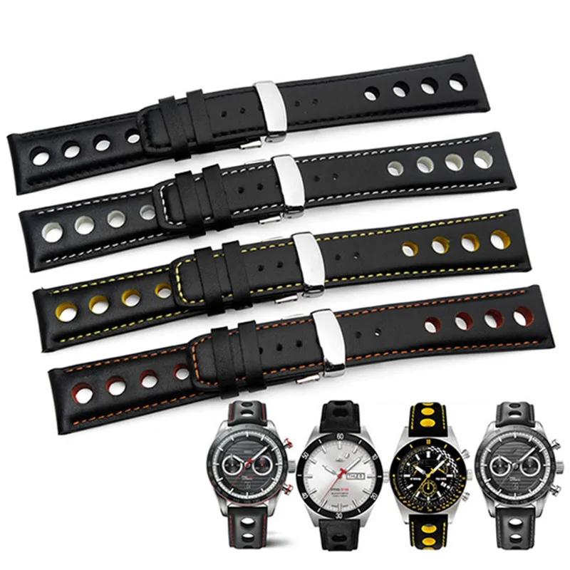 Vera Pelle Per Tissot 1853 Sports Racing Series Prs516 T91 Cinturino Strato Superiore Pelle Bovina 20Mm Per Cinturino Chopper