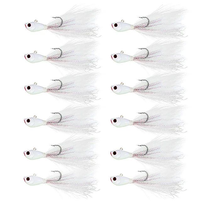 Fish Bucktail Jig, Bucktail Jig Fishing Lures, White Bucktail Jigs