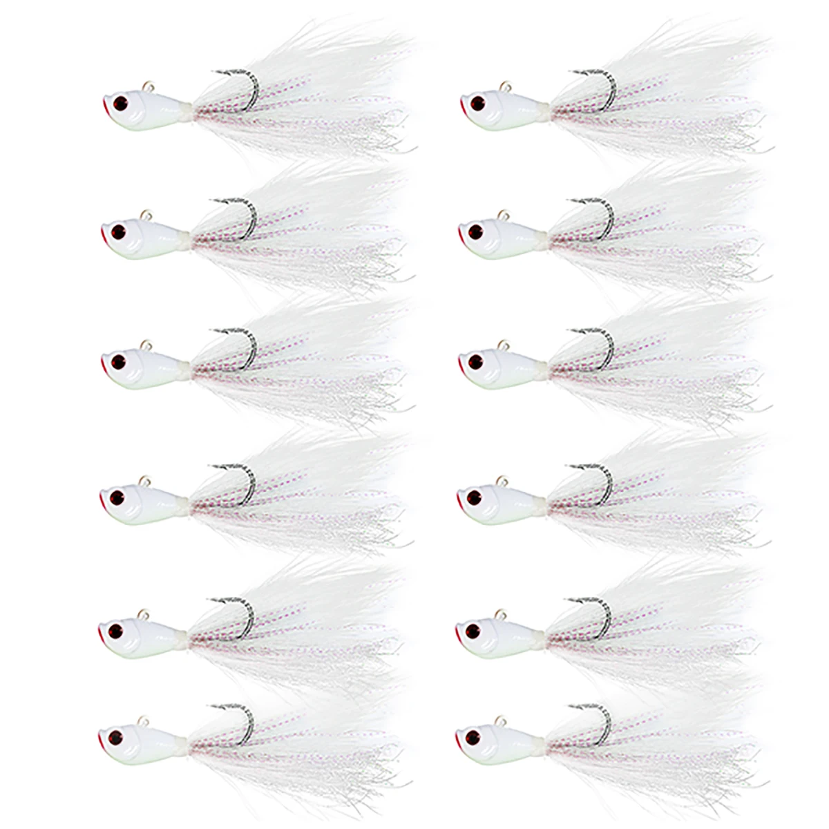 Fish Bucktail Jig, Bucktail Jig Fishing Lures, White Bucktail Jigs