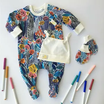 

Infant Baby Girl Boys Foot Cover Bodysuit Romper Hat Winter Warm Outfits Clothes