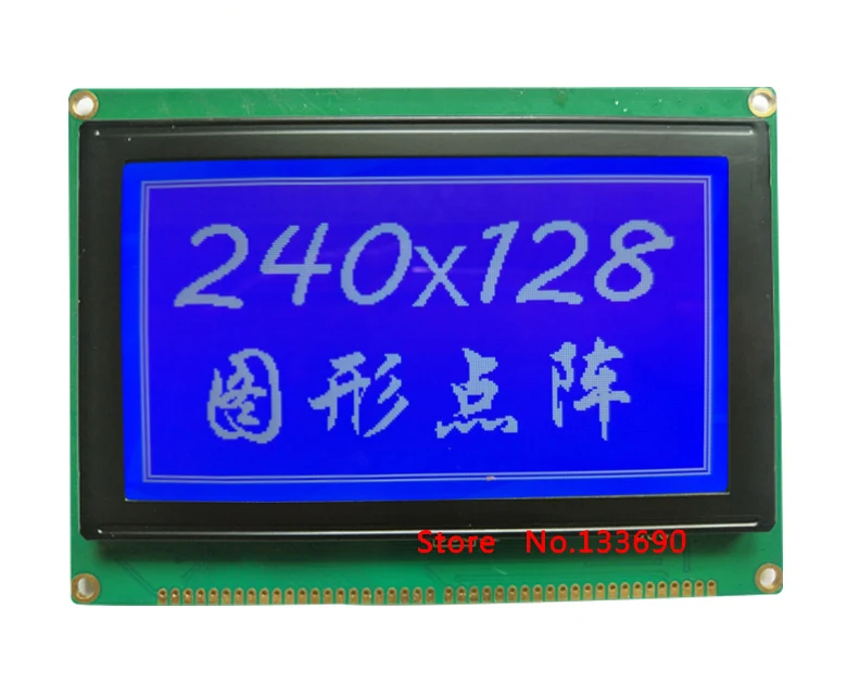 Blue display 5,1 дюймов 240X128 Графический точечный LCM 21P 22pin 8080 Параллельный интерфейс RA6963 контроллер синий желтый или серый FSTN 240128 ЖК-дисплей - Цвет: Blue display