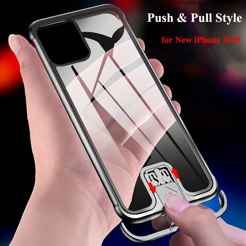 Чехол для iPhone 11 Pro Max 11Pro 2019 XS XR X металлический бампер без оправы прозрачный чехол
