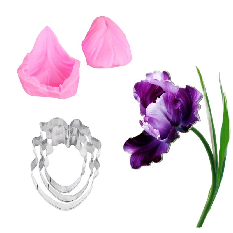 

Tulip Petal Veiner Silicone Mold Fondant Mould Cake Decorating Tools Chocolate Gumpaste,Sugarcraft Mold CS254