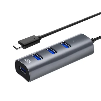 

4 Port USB3.0 Type C HUB CHB010 support 1TB HDD transfer speed up to 300mb/s 30cm cable