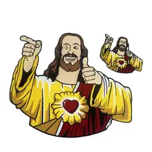 CUTE FUNNY LARGE Jesus Christ Embroidered Patch Iron ON BACKING For Clothing VEST