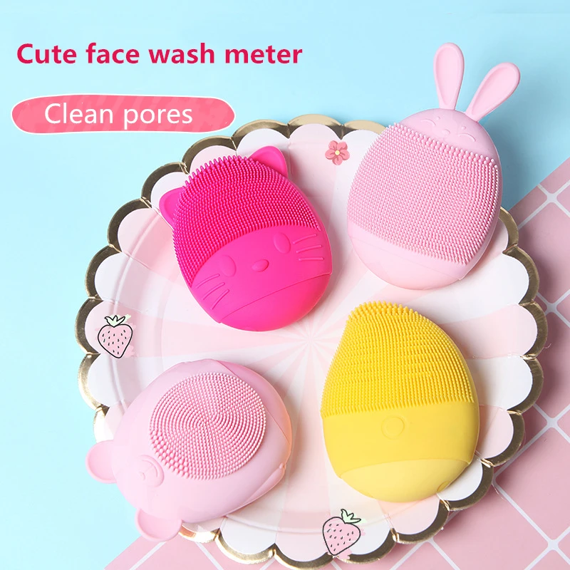 

Mini Electric Massage Brush Washing Machine Waterproof Silicone Cleansing Tools ultrasonic face cleansing brush