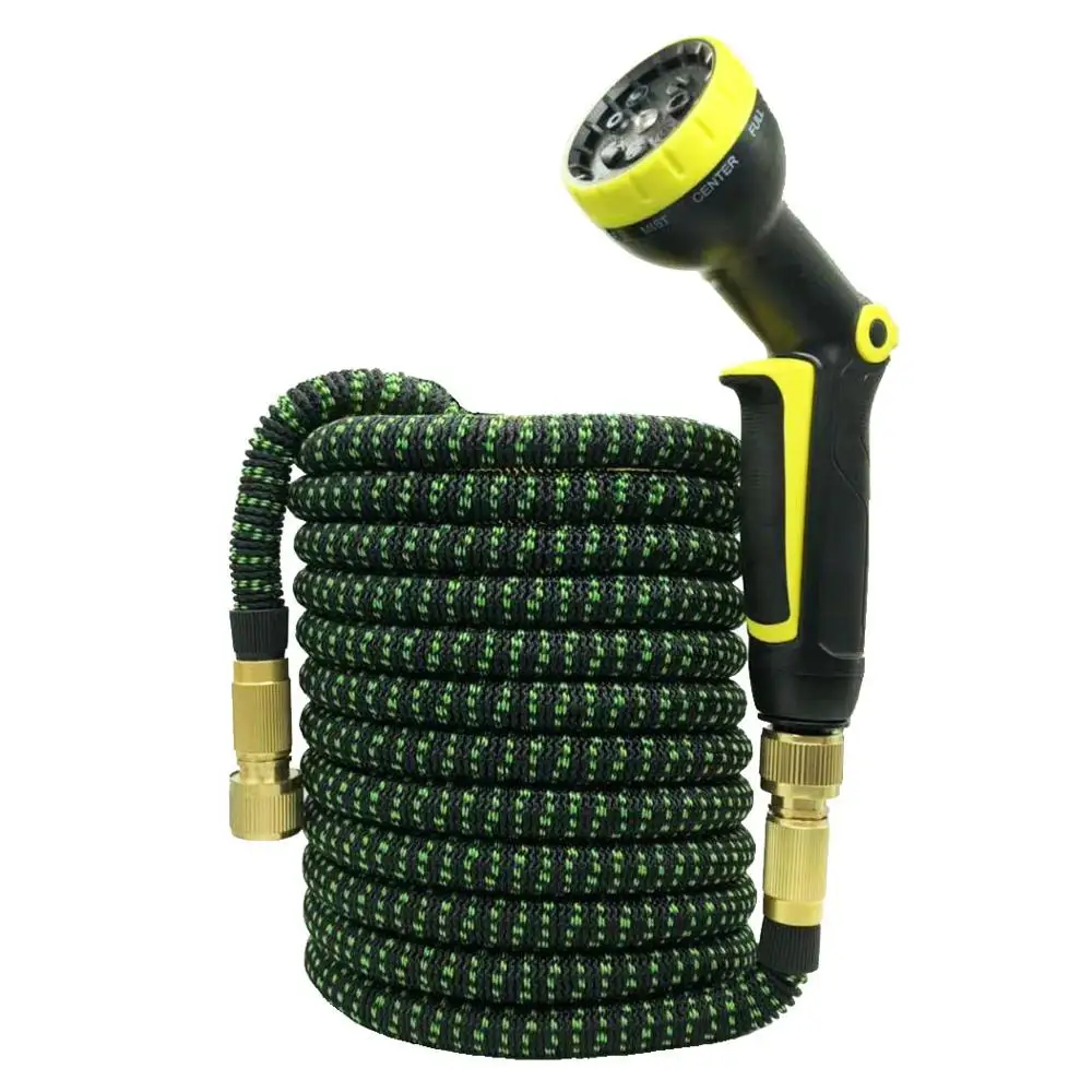 Hose set Садовый патрон, выдвижная Волшебная Гибкая Автомойка высокого давления, 3 раза Телескопический ремень, пистолет-распылитель, садовый поливочный шланг - Цвет: Hose set