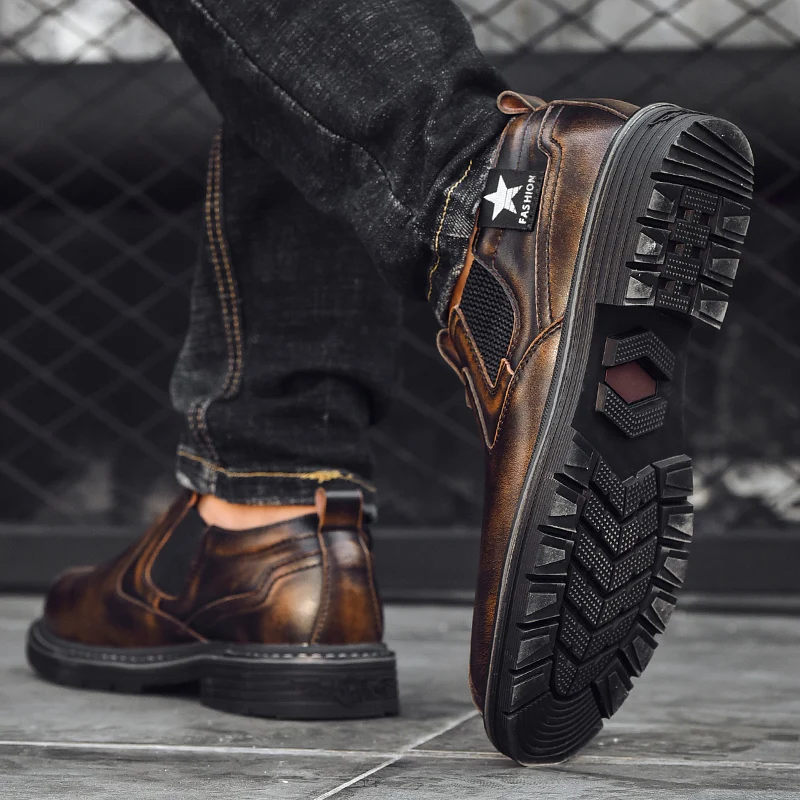 Men Loafers Leather Casual Shoes Men Moccasin Footwear Flat Peas Shoes Driving Boat Shoes Male Classical Summer%09825