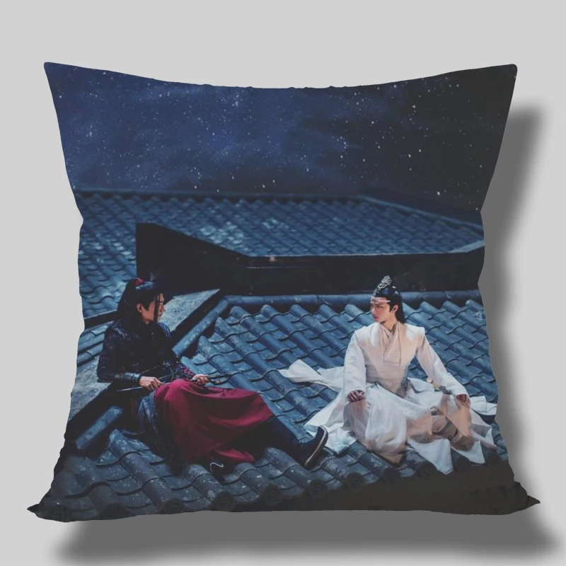 17 custom chenqingling Lan wangji Wang Yibo Xiaozhan square pillowcases zipper Custom Pillowcase one side Custom your image gift - Цвет: 17