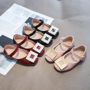 

Girls Shoes 2020 Autumn New Japanned Leather Shallow Princess Single Shoes for Girl Kids Tide Flats Loafers