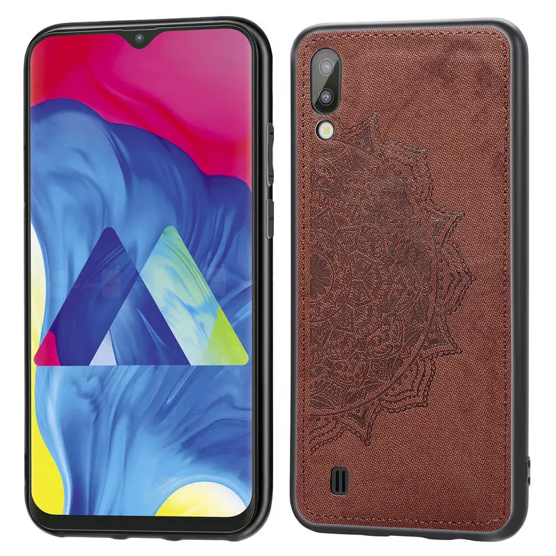 

For SamSung Galaxy M10 Case Fashion Fabric Cloth Soft Silicone Back Cover For SamSung M10 M105G M105F M105Y Anti-fall Cover Case