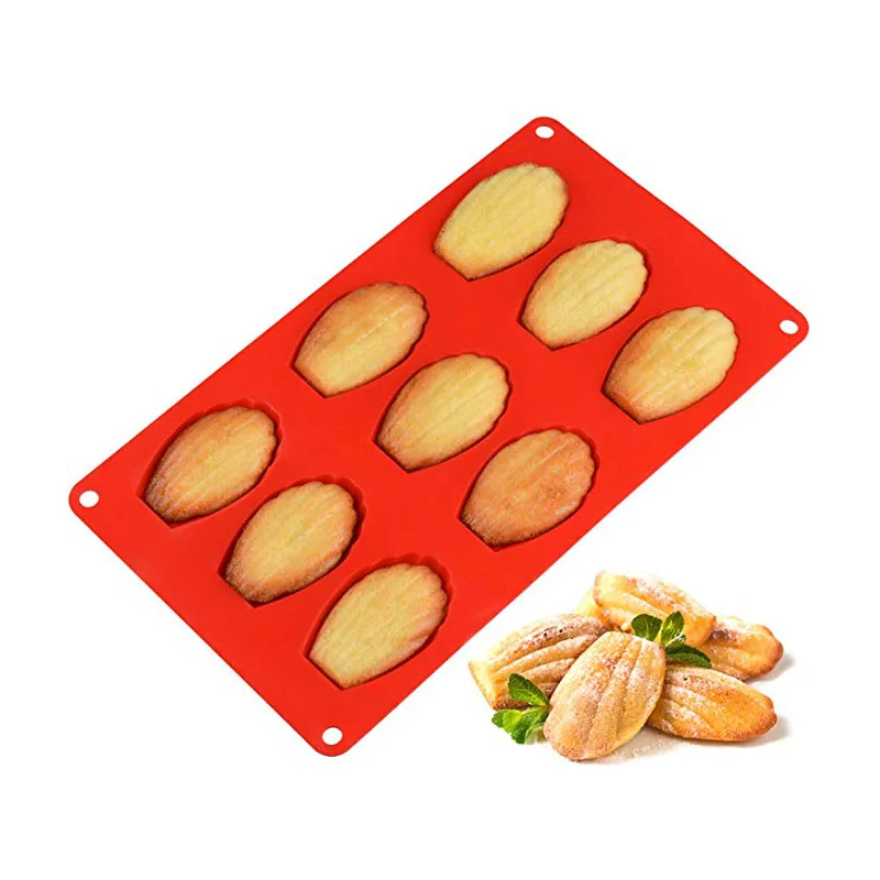 

ULKNN Shell Christmas Madeleine Molds Mode Jelly Ice Molds Cake Cake Chocolate Mould Bakeware Non-stick Silicone Baking Tools