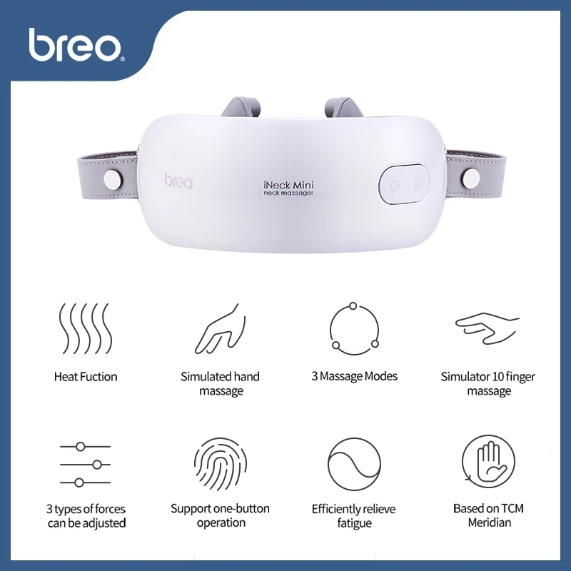 Breo iNeck Mini Electric Shoulder Cervical Neck Massager Simulate10 Fingers Traditional Chinese Medicine Meridian Massage