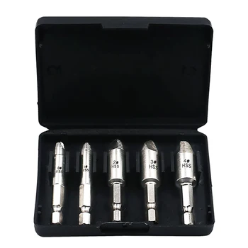 

5 Pcs Premium Stripped Screw Extractor Set Remover Kit Broken Screw Hss Using Bolt Extractor Set