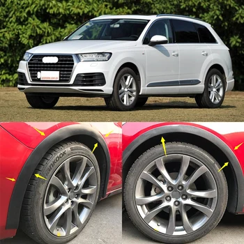 

Wheel Arch car side fender flares Cover Mudguards trims fit for Audi Q7 RSQ7 Sline 2006 - 2015 Matt Bright Black ABS 2017 2018