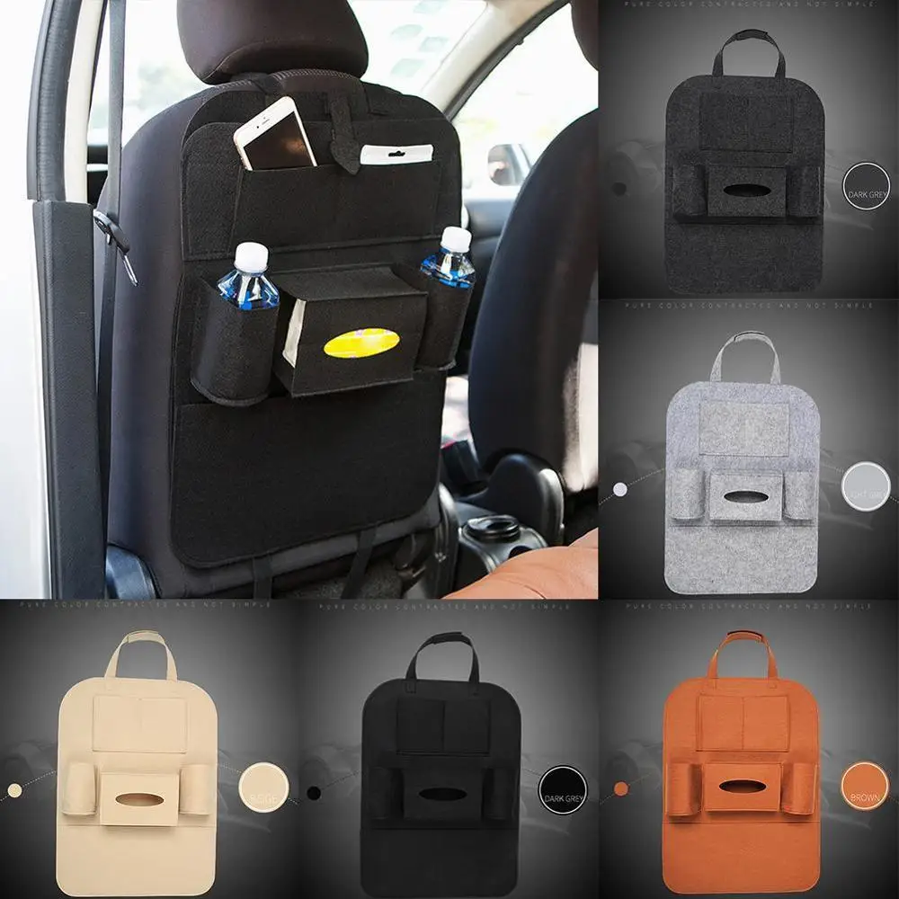 

NEW Universal Car Storage Bag Box Back Seat Bag Organizer Backseat Holder Pockets Car-styling Protector Auto Accessories For kid