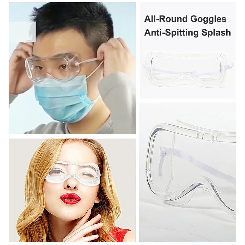 

Safety Goggles Vented Glasses Eye Protection Protective Lab Anti Fog Dust Clear for Winter Sport Gogle Snow Glasses