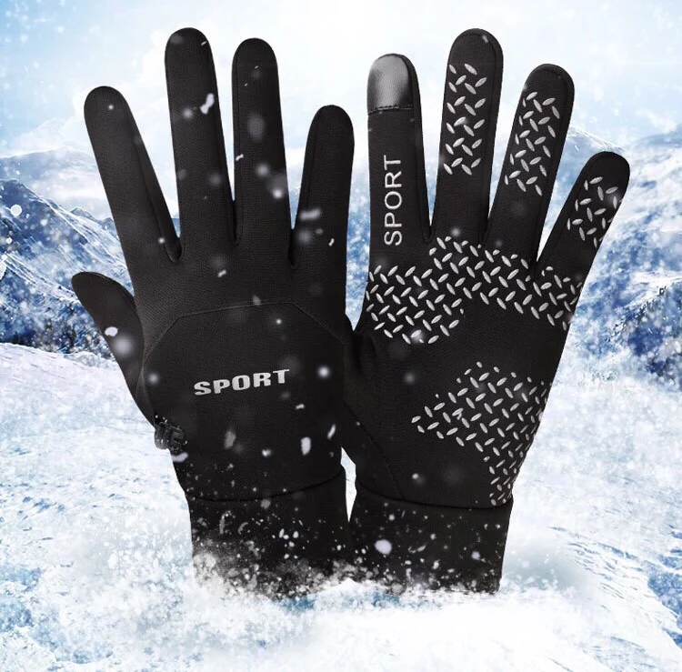 Зимние спортивные перчатки для бега на открытом воздухе теплые с сенсорным