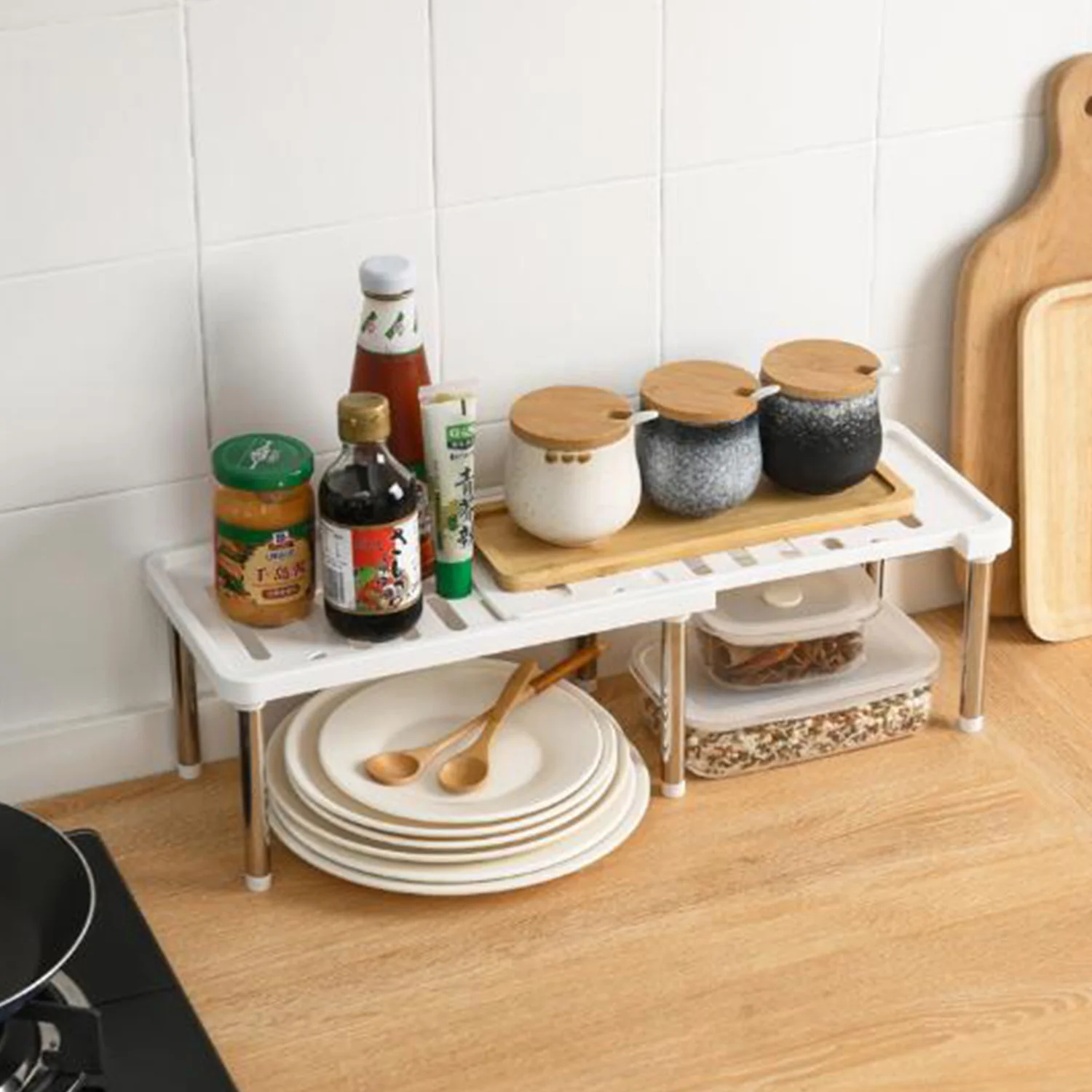 Подставка для шкафа декоративная полка кухни экономящая пространство|Лотки