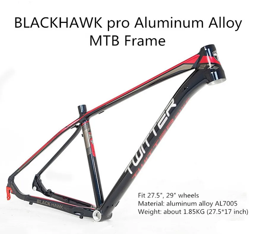 

MTB Mountain Bike Aluminum Alloy Frame Black Hawk Pro XC Off-road UV Decal 27.5/29*15.5inch 17inch Bicycle Frame Cross-country