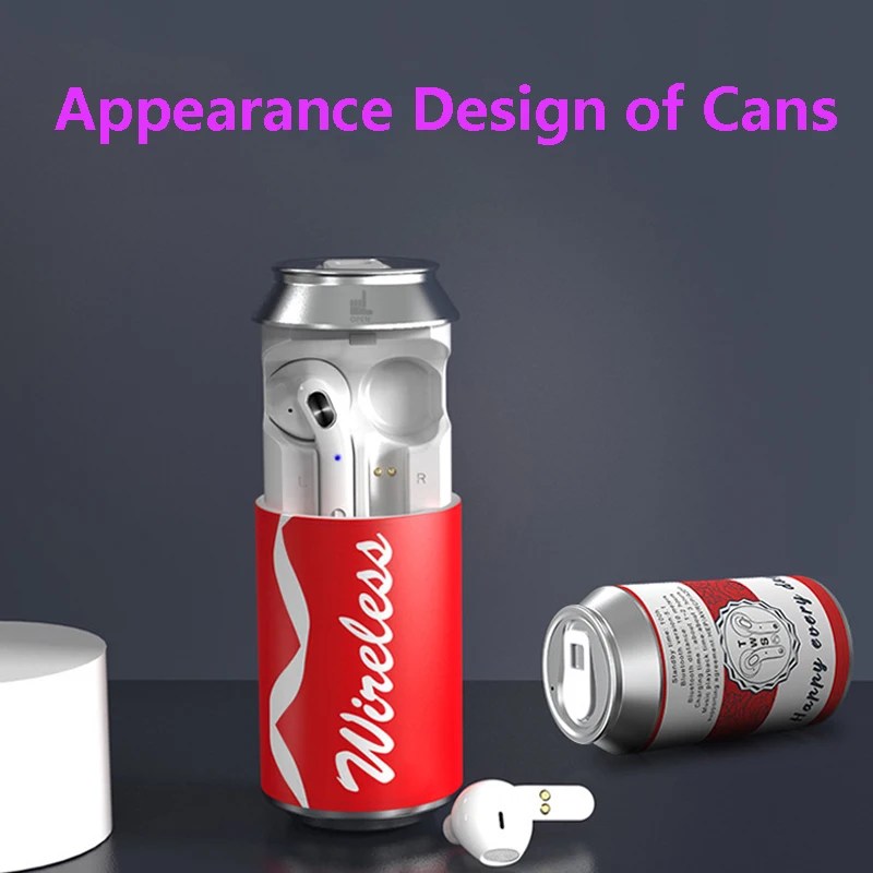 2020 Wireless Bluetooth 5 0 Headset Creative Fashion Surprise Gift Cans TWS Sports Noise Reduction In ear Stereo Earphone