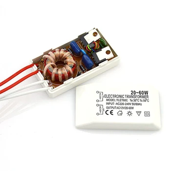 

220V 12V 20-60W Halogen Light LED Driver Power Supply Transformer White New