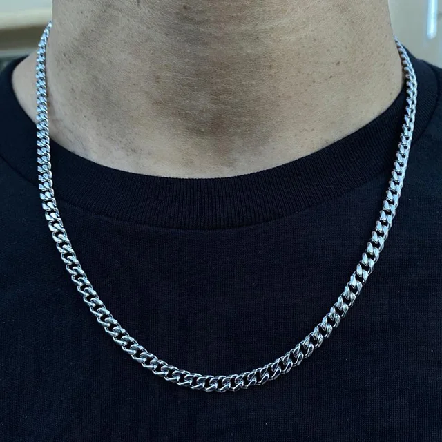 2021 collana classica da uomo larghezza da 3 a 7 MM collana lunga in acciaio inossidabile per gioielli a catena da uomo e donna 3