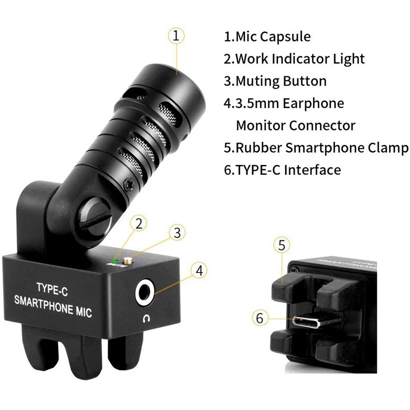 Comica CVM-VS09 TC Smartphone Microphone with Real