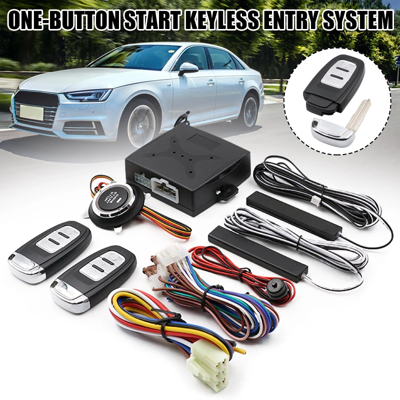 Smart Key PKE Passive Keyless Entry Universal Version Car Alarm System Push Start Button Remote Engine Start NJ88