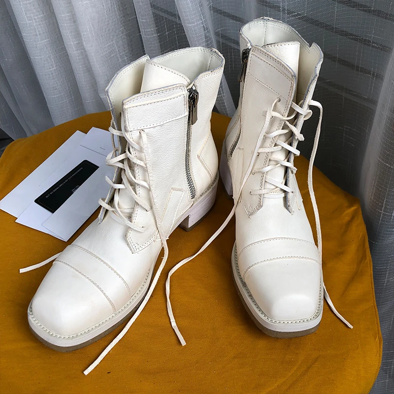 square toe lace up cowboy boots