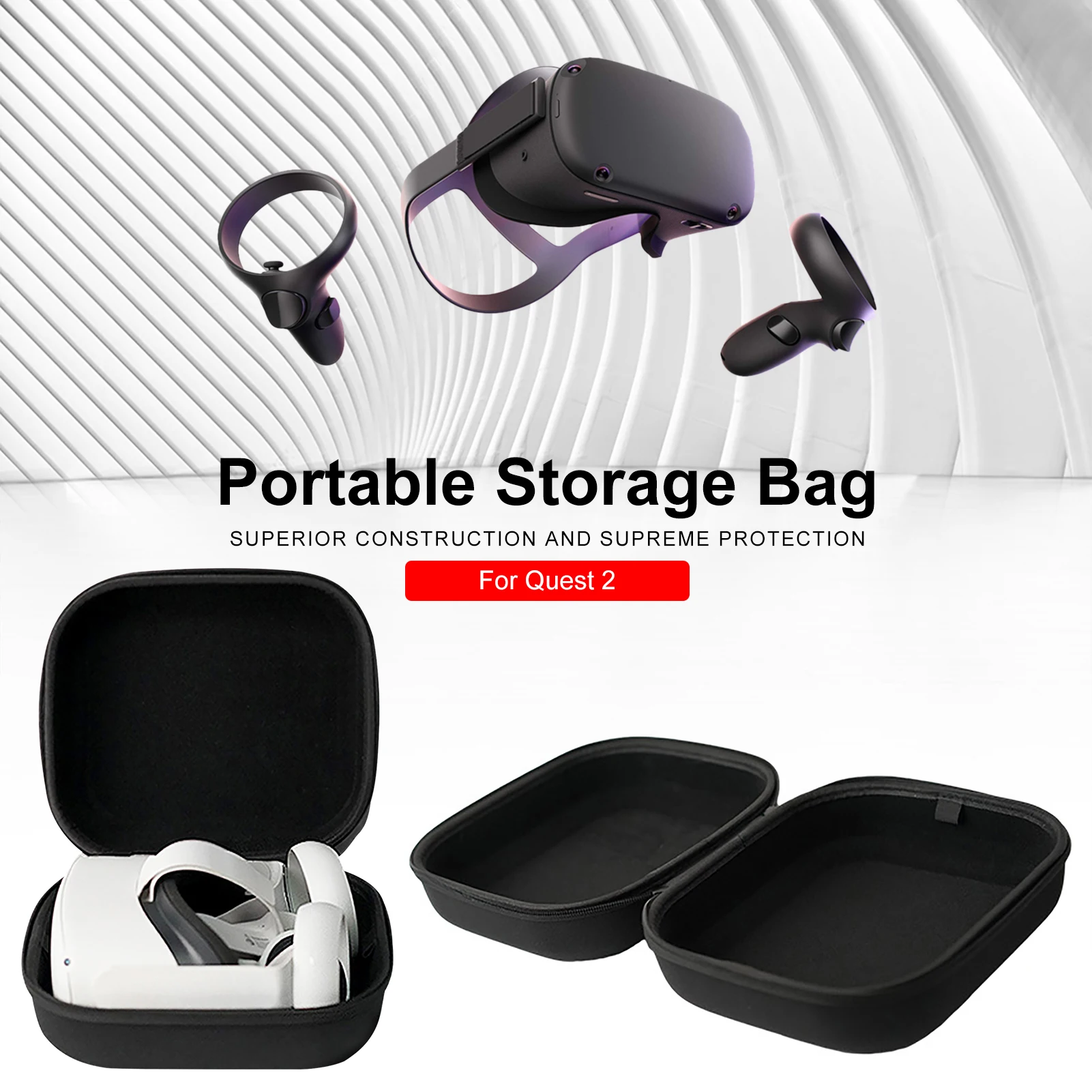 New Protable VR Accessories For Oculus Quest 2 VR Headset Travel Carrying Case EVA Storage Box For Oculus Quest 2