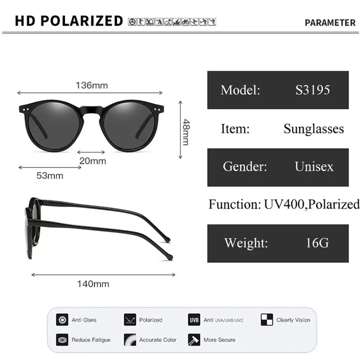 2021 Polarized Sunglasses Men Women Brand Designer Retro Round Sun Glasses Vintage Male Female Goggles Oculos Gafas De Sol UV400 raybans women