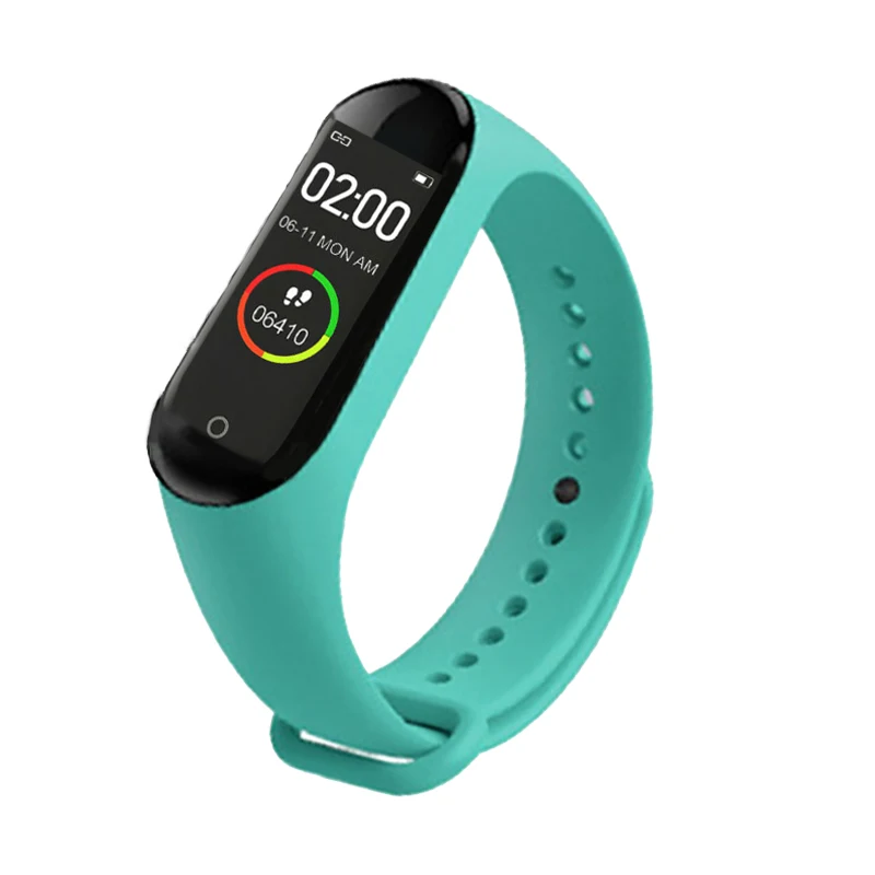 Информация M4 напоминает модные часы Топ смарт водонепроницаемый Bluetooth монитор сердечного ритма для мужчин и женщин многоязычный браслет - Цвет: Green