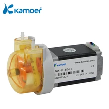 

Kamoer 12V/24V KAS Small Peristaltic Dosing Water Pump with Stepper Motor, 3 Rotors, Silicone/BPT Tube