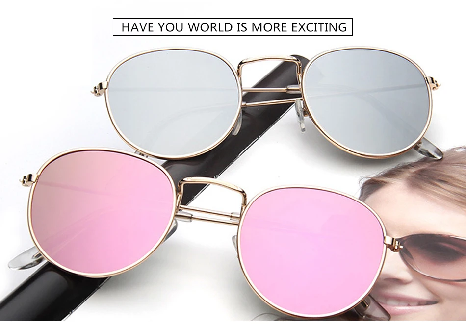 SIMPLESHOW Ретро Круглые Солнцезащитные очки для женщин, фирменный дизайн, солнцезащитные очки для женщин, сплав, зеркальные очки oculos de sol