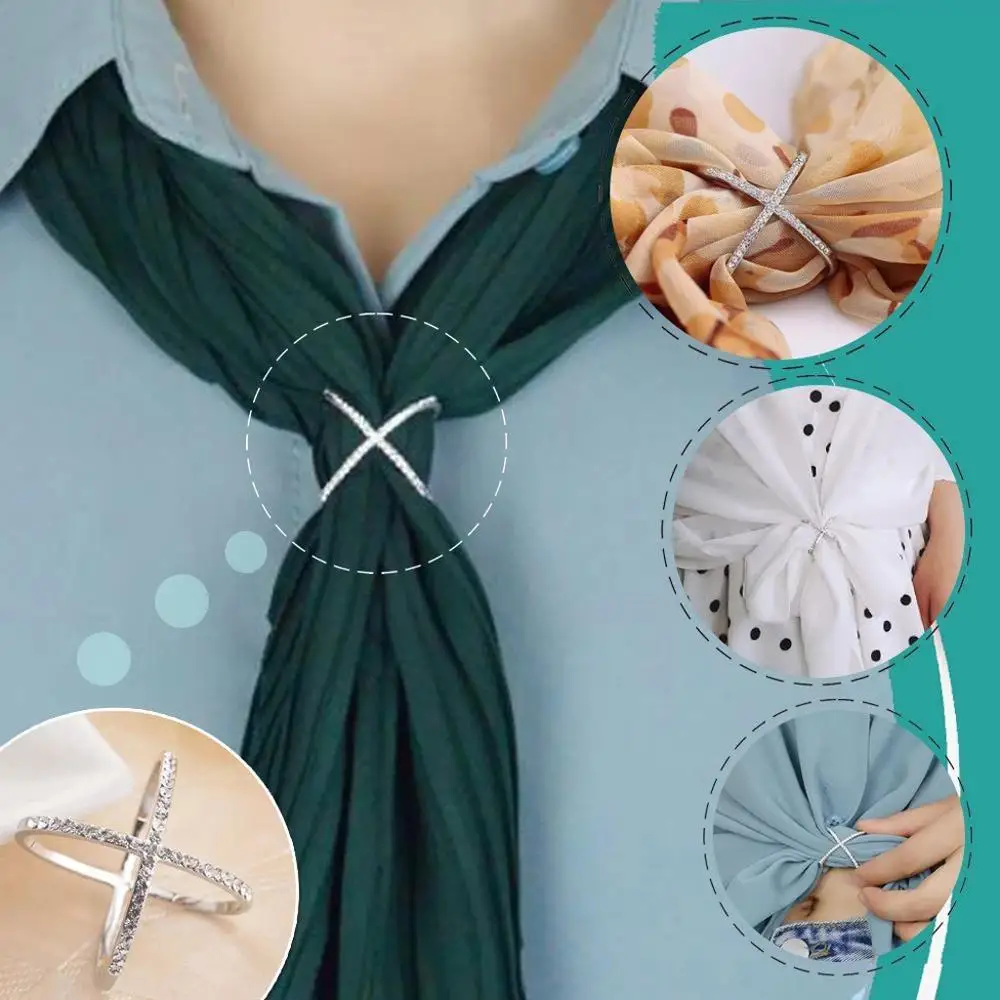 

Elegant Multifunctional Scarf Buckle Ring Clothes Knot Buckles Buckle T-shirt Garment Accessories Adjust Tie Knot Buckle