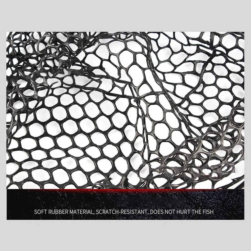 Blue Red Black Orange Four-Color Aluminum Alloy Dip Net Anti-Hanging Rubber Sea Fishing Hand Copy Net